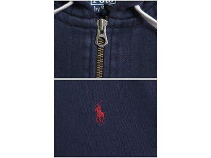 00s ポロ ラルフローレン フルジップ スウェット フード パーカー メンズ XL / オールド トレーナー 裏起毛 大きいサイズ ヘビーウェイト