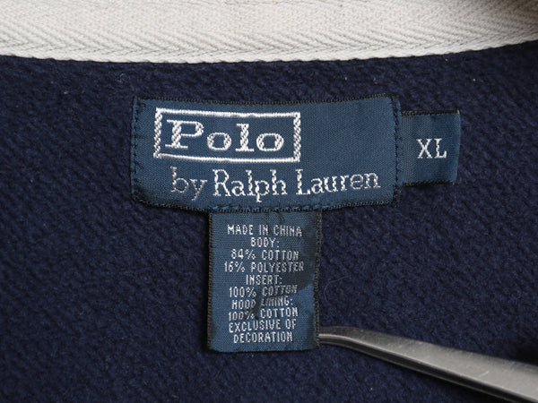 00s ポロ ラルフローレン フルジップ スウェット フード パーカー メンズ XL / オールド トレーナー 裏起毛 大きいサイズ ヘビーウェイト