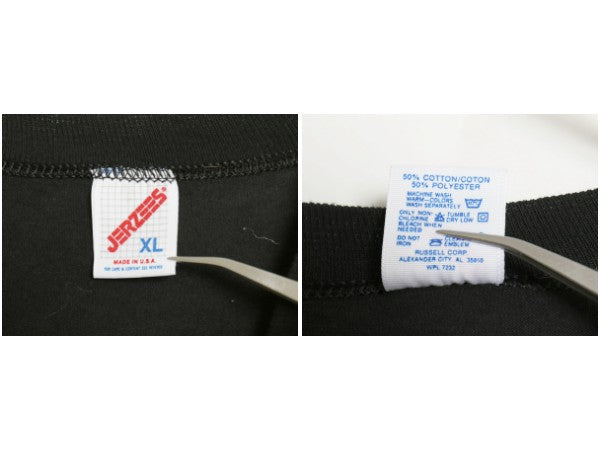 80s USA製 LINDA LORI ネコ 両面 イラスト 発泡 プリント 半袖 Tシャツ メンズ レディース XL 古着 ヴィンテージ アニマル 大きいサイズ 黒