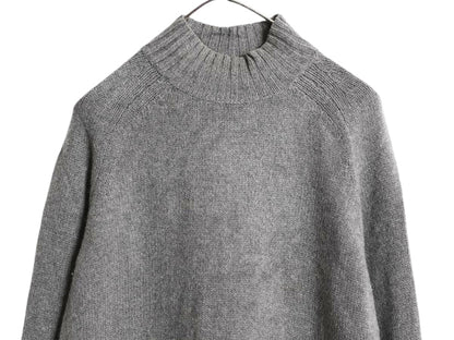 ポロ ラルフローレン ハイネック ニット セーター レディース XS 古着 メリノ ウール カシミヤ 長袖ニット シンプル ワンポイント きれいめ