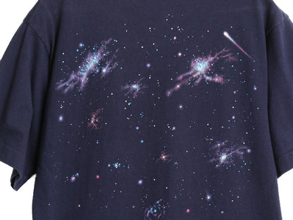 90s ★ ユニバーサルスタジオ E.T. イラスト プリント Tシャツ メンズ M / オールド オフィシャル 当時物 ムービー キャラクター 企業物 紺