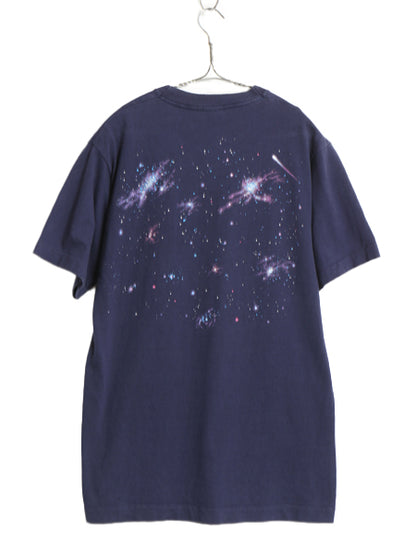 90s ★ ユニバーサルスタジオ E.T. イラスト プリント Tシャツ メンズ M / オールド オフィシャル 当時物 ムービー キャラクター 企業物 紺