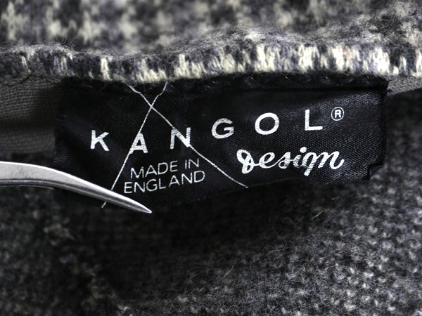 90s イギリス製 カンゴール ツイード ウール ハンチング キャップ メンズ レディース М 程 オールド 帽子 キャスケット 千鳥格子 チェック