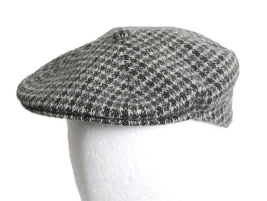 90s イギリス製 カンゴール ツイード ウール ハンチング キャップ メンズ レディース М 程 オールド 帽子 キャスケット 千鳥格子 チェック