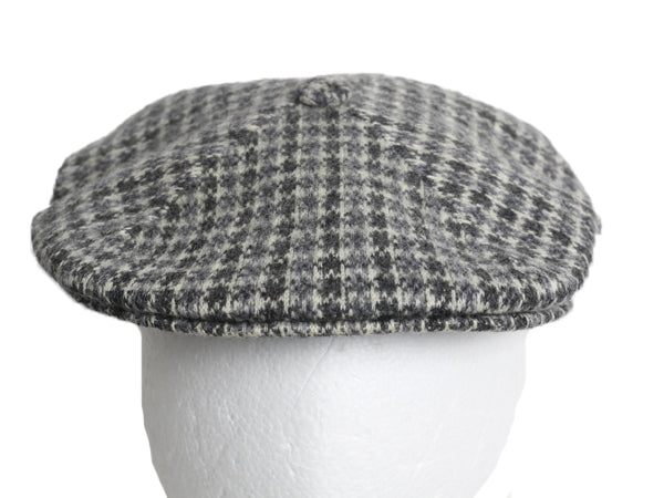 90s イギリス製 カンゴール ツイード ウール ハンチング キャップ メンズ レディース М 程 オールド 帽子 キャスケット 千鳥格子 チェック