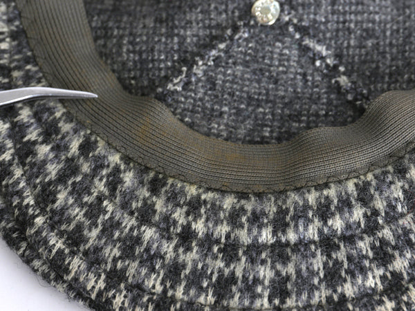 90s イギリス製 カンゴール ツイード ウール ハンチング キャップ メンズ レディース М 程 オールド 帽子 キャスケット 千鳥格子 チェック