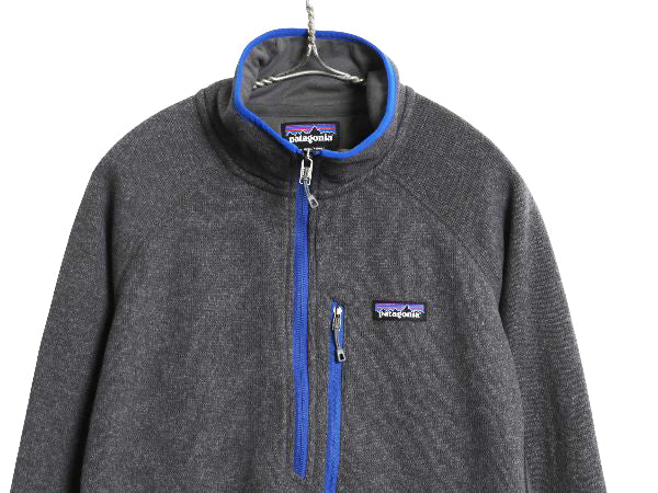 パタゴニア パフォーマンス ベターセーター メンズ L 古着 18年製 フリース セーター ハーフジップ プルオーバー アウトドア ワンポイント