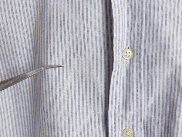 90s BIG SHIRT ラルフローレン ストライプ 長袖 ボタンダウン シャツ メンズ L オールド ポロ オックスフォード ワンポイント ポニー 青 白