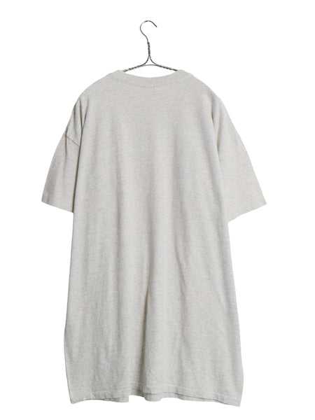90s USA製 ライオン イラスト プリント 半袖 Tシャツ メンズ レディース XXL 程 オールド アニマル アート キャラクター 大きいサイズ 灰