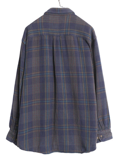 90s ウールリッチ 長袖 ボタンダウン ヘビー フランネル シャツ メンズ XL 古着 オールド ネルシャツ チェック 大きいサイズ マルチカラー 