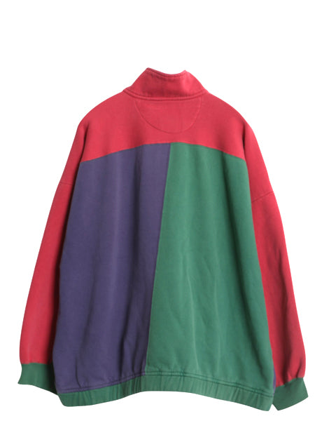 80s チャップス ラルフローレン ハーフジップ スウェット メンズ XL 程 ヴィンテージ トレーナー 裏起毛 クレイジー パターン 大きいサイズ