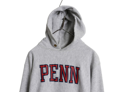 80s USA製 ★ チャンピオン リバースウィーブ PENN プリント スウェット パーカー メンズ L / ヴィンテージ トレーナー 裏起毛 カレッジ 灰