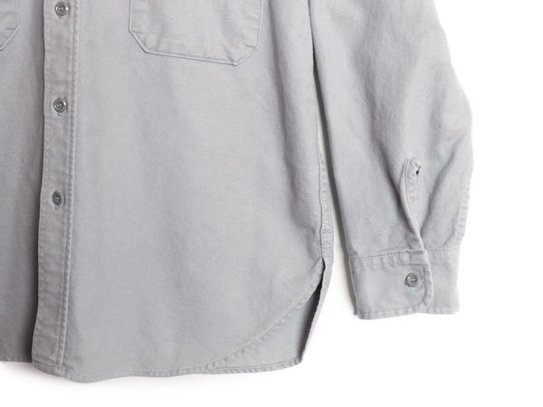 70s USA製 ウールリッチ シャモア クロス 長袖 シャツ メンズ XL / ヴィンテージ ネルシャツ ヘビーウェイト フランネル 大きいサイズ 灰 