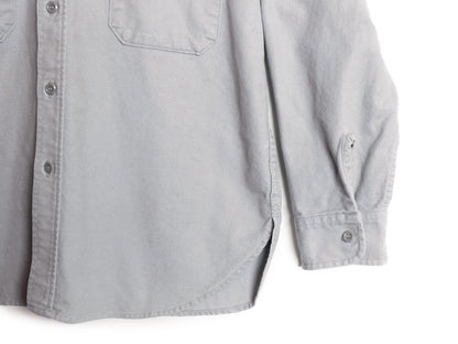 70s USA製 ウールリッチ シャモア クロス 長袖 シャツ メンズ XL / ヴィンテージ ネルシャツ ヘビーウェイト フランネル 大きいサイズ 灰 