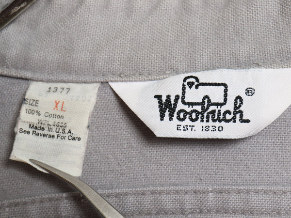 70s USA製 ウールリッチ シャモア クロス 長袖 シャツ メンズ XL / ヴィンテージ ネルシャツ ヘビーウェイト フランネル 大きいサイズ 灰 