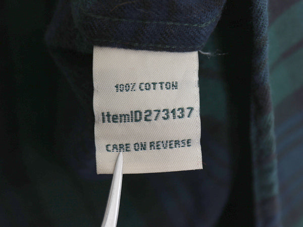 エルエルビーン チェック 長袖 フランネル シャツ レディース L / 古着 ライトウェイト ネルシャツ 長袖シャツ コットン ブラックウォッチ