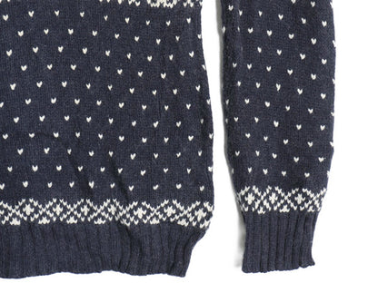 00s ポロ ラルフローレン ノルディック ニット セーター メンズ L オールド コットン アンゴラ ラビットヘア カシミヤ バーズアイ トナカイ