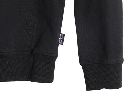 パタゴニア プリント スウェット フード パーカー メンズ M / 19年製 トレーナー ストレッチ 裏起毛 プルオーバー ヘビーウェイト ブラック