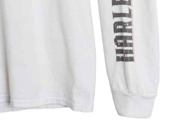 ハーレー ダビッドソン 4面 プリント 長袖 Tシャツ メンズ XL オフィシャル バイク イーグル イラスト アート コットン ロンT 大きいサイズ