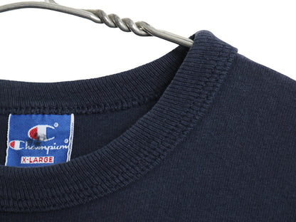 80s USA製 チャンピオン スクリプト ロゴ プリント 半袖 Tシャツ メンズ XL / ヴィンテージ 100% コットン シングルステッチ 大きいサイズ