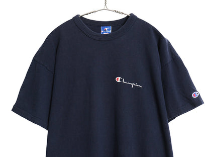 80s USA製 チャンピオン スクリプト ロゴ プリント 半袖 Tシャツ メンズ XL / ヴィンテージ 100% コットン シングルステッチ 大きいサイズ