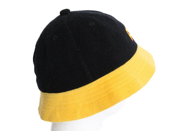 90s アトランタ ホークス ベルハット メンズ L レディース XL オールド 帽子 NBA オフィシャル ナイキ スウッシュ バスケ ツートン 黒 黄色