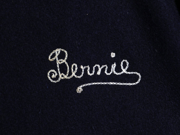 50s USA製 ★ HATCHERS メルトン ウール スタジャン メンズ M 程/ ヴィンテージ フェルト ワッペン付き アワード ジャケット ブルゾン 紺