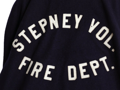 50s USA製 ★ HATCHERS メルトン ウール スタジャン メンズ M 程/ ヴィンテージ フェルト ワッペン付き アワード ジャケット ブルゾン 紺