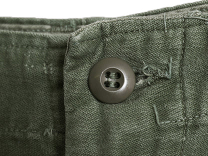60s ★ 米軍実物 US ARMY コットン サテン ベイカー パンツ 実寸 32 26 69年製 ヴィンテージ ファティーグ ユーティリティ OG107 オリーブ