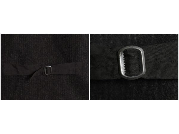 00s ウールリッチ ウール ベスト メンズ L 程/ オールド ストライプ シンチバック フルジップ 前開き 重ね着 ブラウンズビーチ タイプ 黒