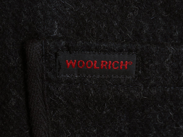 00s ウールリッチ ウール ベスト メンズ L 程/ オールド ストライプ シンチバック フルジップ 前開き 重ね着 ブラウンズビーチ タイプ 黒