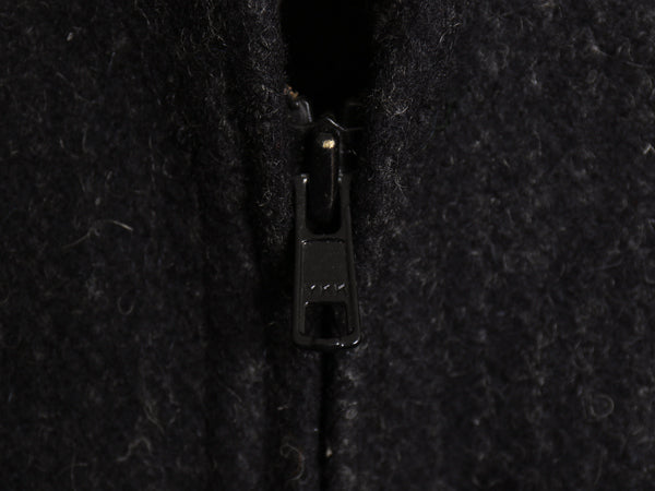 00s ウールリッチ ウール ベスト メンズ L 程/ オールド ストライプ シンチバック フルジップ 前開き 重ね着 ブラウンズビーチ タイプ 黒