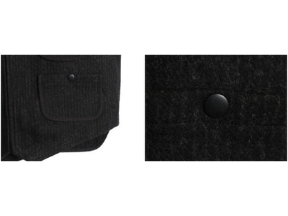 00s ウールリッチ ウール ベスト メンズ L 程/ オールド ストライプ シンチバック フルジップ 前開き 重ね着 ブラウンズビーチ タイプ 黒