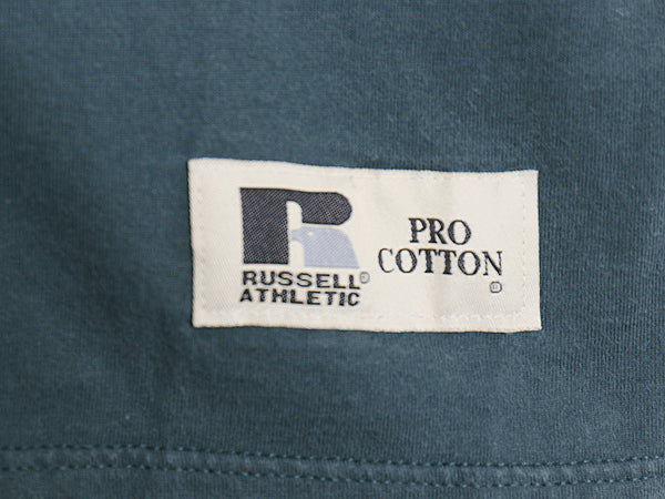 90s USA製 ラッセル ポケット付き 無地 半袖 Tシャツ メンズ M / オールド ヘビーウェイト コットン ポケT カットソー トップス ブランク