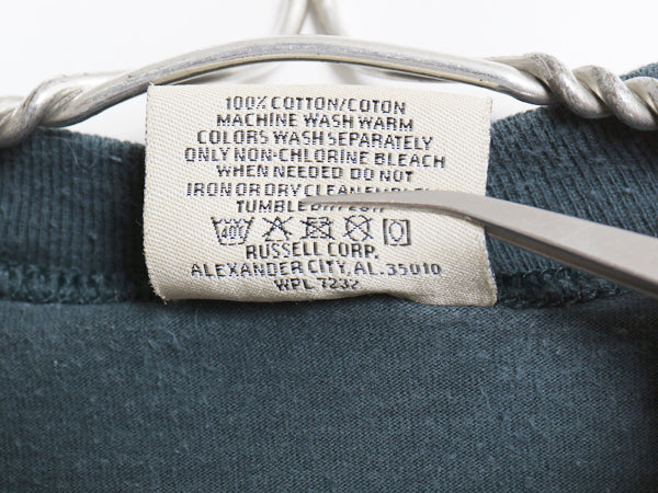 90s USA製 ラッセル ポケット付き 無地 半袖 Tシャツ メンズ M / オールド ヘビーウェイト コットン ポケT カットソー トップス ブランク