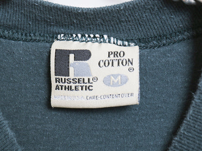 90s USA製 ラッセル ポケット付き 無地 半袖 Tシャツ メンズ M / オールド ヘビーウェイト コットン ポケT カットソー トップス ブランク