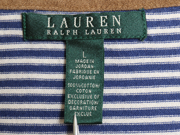 00s ローレン ラルフローレン ボートネック ボーダー 長袖 Tシャツ レディース L / ポロ オールド カットソー ストレッチ 袖 ロールアップ 