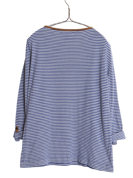 00s ローレン ラルフローレン ボートネック ボーダー 長袖 Tシャツ レディース L / ポロ オールド カットソー ストレッチ 袖 ロールアップ 