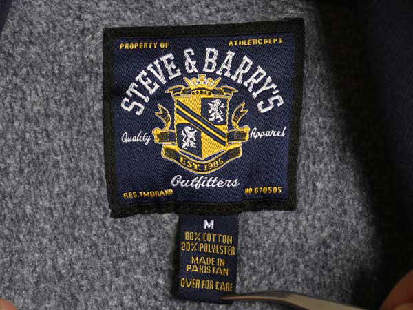 00s US NAVY プリント スウェット フード パーカー メンズ M / オールド スティーブアンドバリーズ リバース タイプ トレーナー 裏起毛 紺