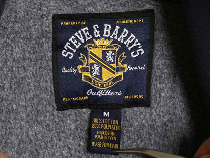 00s US NAVY プリント スウェット フード パーカー メンズ M / オールド スティーブアンドバリーズ リバース タイプ トレーナー 裏起毛 紺