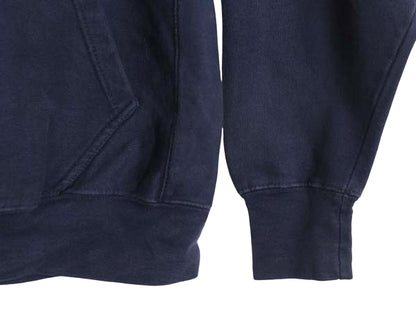 00s US NAVY プリント スウェット フード パーカー メンズ M / オールド スティーブアンドバリーズ リバース タイプ トレーナー 裏起毛 紺