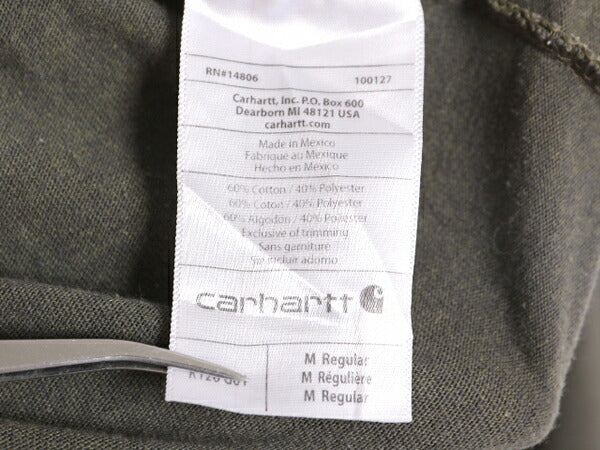 カーハート ポケット付き 長袖 Tシャツ メンズ М / 古着 CARHARTT ロンT ポケT 長袖シャツ ワンポイント ヘビーウェイト ロングスリーブ