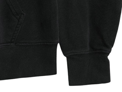 ノースフェイス プリント スウェット フード パーカー メンズ S 古着 The North Face アウトドア トレーナー プルオーバー 裏起毛 ブラック