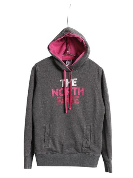 ノースフェイス プリント スウェット フード パーカー レディース S アウトドア トレーナー プルオーバー 裏起毛 ツートン The North Face