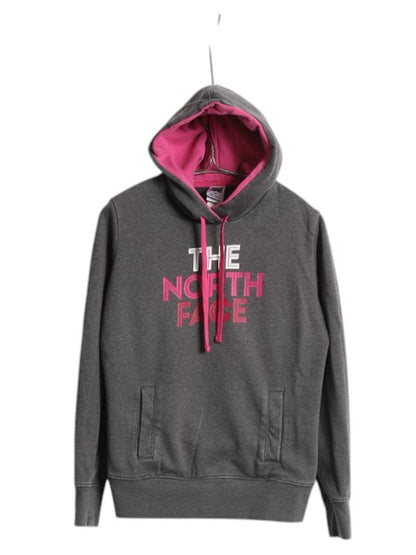 ノースフェイス プリント スウェット フード パーカー レディース S アウトドア トレーナー プルオーバー 裏起毛 ツートン The North Face