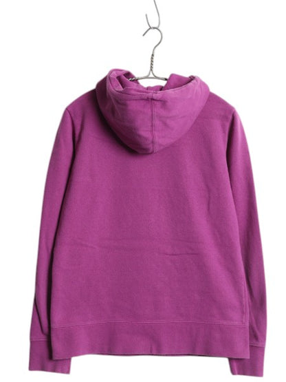 ノースフェイス プリント スウェット フード パーカー レディース M / The North Face プルオーバー 裏起毛 トレーナー アウトドア 紫 厚手