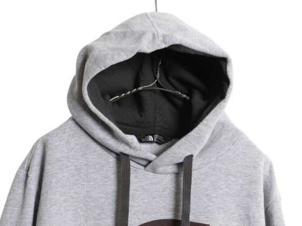 ノースフェイス プリント スウェット フード パーカー メンズ XL 古着 プルオーバー トレーナー 裏起毛 アウトドア 大きいサイズ ツートン