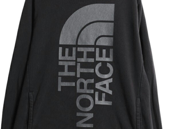 ノースフェイス プリント スウェット フード パーカー メンズ М 黒 The North Face アウトドア プルオーバー 裏起毛 トレーナー ブラック