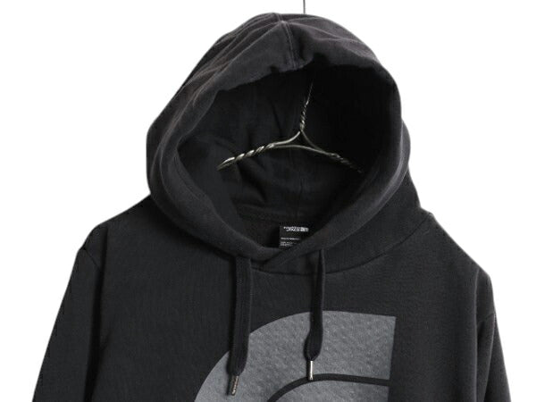 ノースフェイス プリント スウェット フード パーカー メンズ М 黒 The North Face アウトドア プルオーバー 裏起毛 トレーナー ブラック