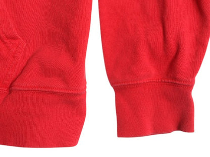 ノースフェイス プリント スウェット フード パーカー メンズ М 古着 The North Face アウトドア プルオーバー 裏起毛 薄手 トレーナー 赤